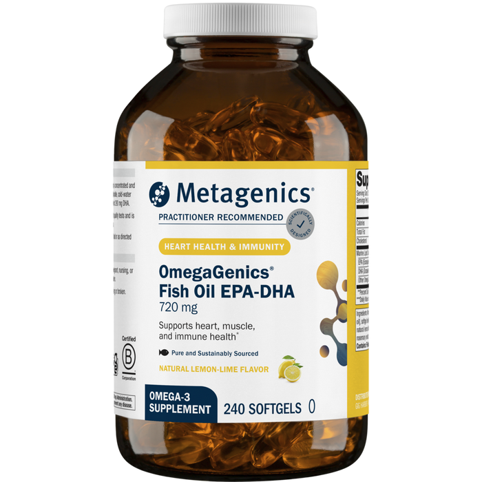 Metagenics, OmegaGenics Fish Oil EPA-DHA 720 mg 240 softgels
