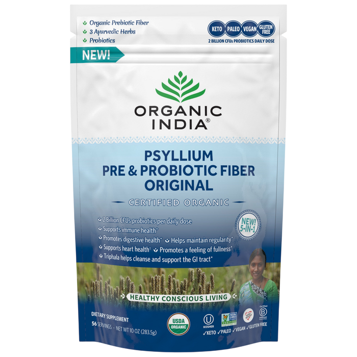 Psyllium Pre & Probiotic Fiber Original By Organic India