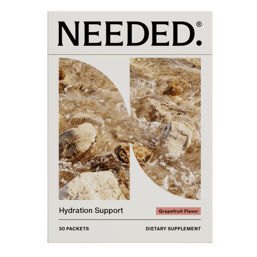 Needed Hydration Support Grapefruit supplement bottle, front view