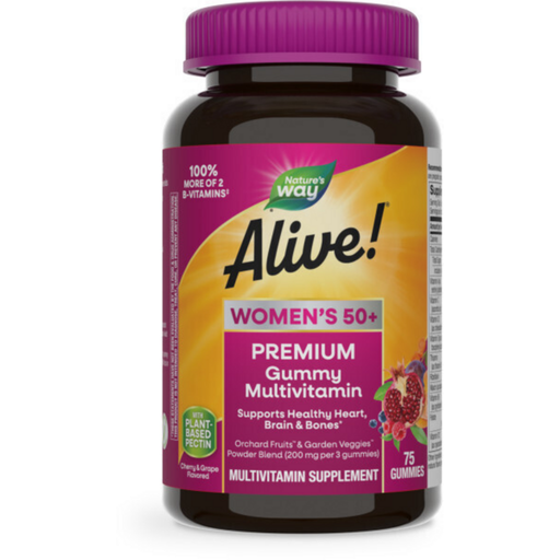 Nature's Way, Alive Womens 50+ Premium Gummy Multivitamin 75 gummies