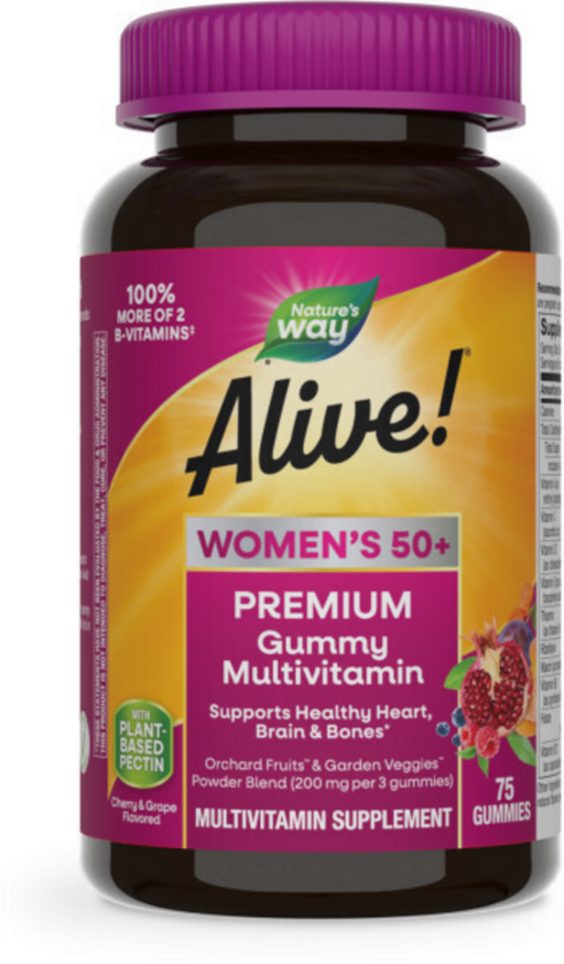 Nature's Way, Alive Womens 50+ Premium Gummy Multivitamin 75 gummies