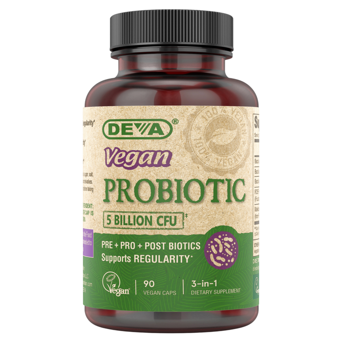 Vegan Probiotic with Probiotics/Postbiotics 90 Capsules by Deva Nutrition