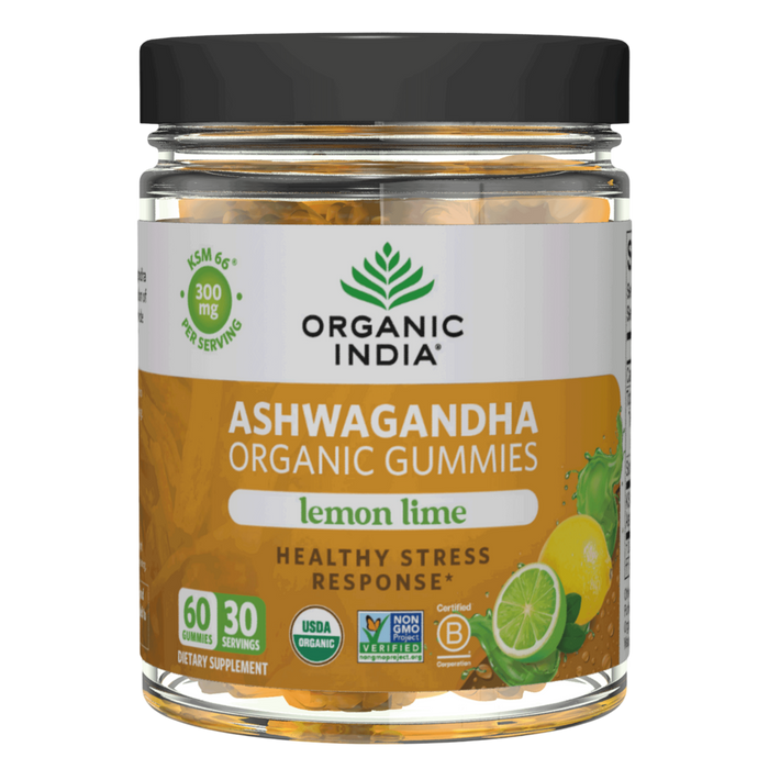 Organic-Ashwagandha-Lemon-Lime-60 -Gummies-Organic-India