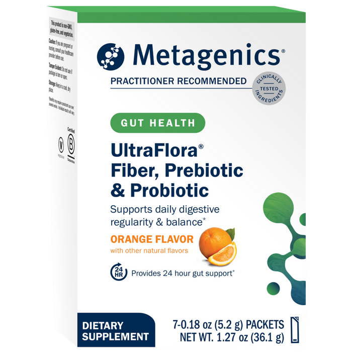 Metagenics, UltraFlora Fiber, Prebiotic & Probiotic 7 servings