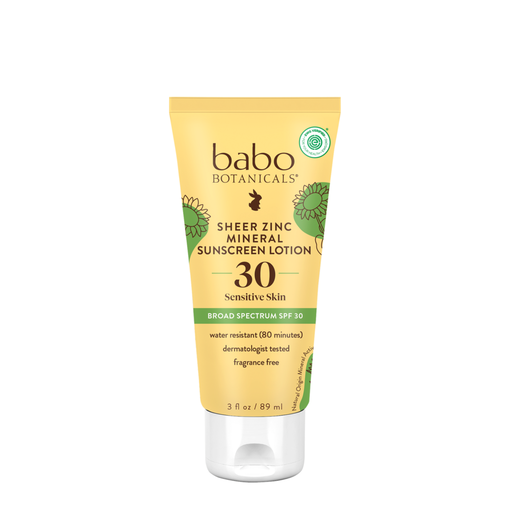 Babo Botanicals, Clear Zinc Sunscreen Unscented 3 oz