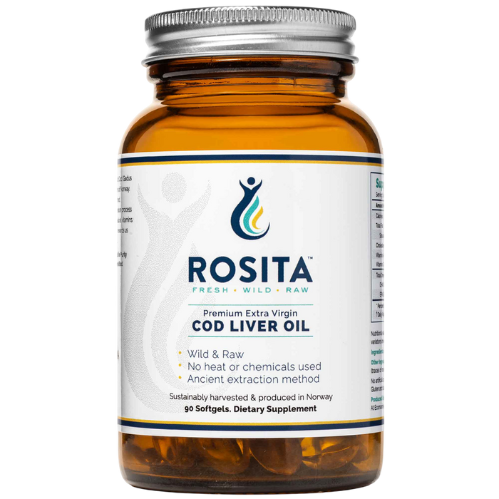 Extra Virgin Cod Liver Oil 90 Softgels by Rosita Real Foods