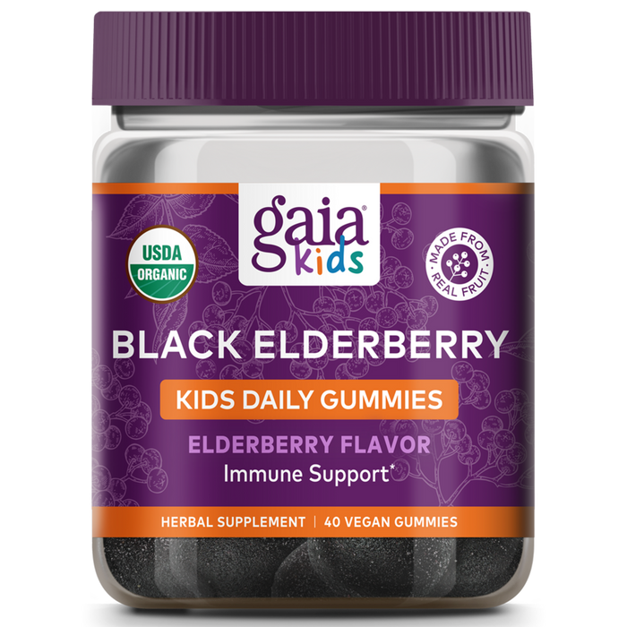 GaiaKids Everyday Elderberry 40 vegan gummies by Gaia Herbs