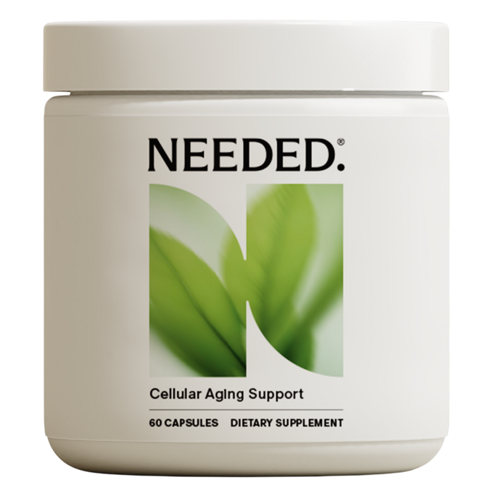 Needed Cellular Aging Support supplement bottle, front view