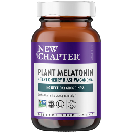 Plant Melatonin + Tart Cherry & Ashwagandha 30 Tablets by New Chapter