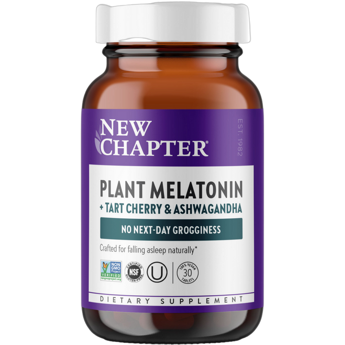 Plant Melatonin + Tart Cherry & Ashwagandha 30 Tablets by New Chapter