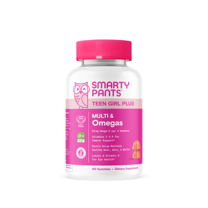 Teen Girl Plus Multi & Omegas 60 Gummies by SmartyPants Vitamins