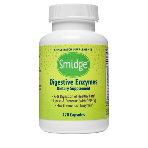 Smidge® Digestive Enzymes – 120 capsules, premium clean digestive enzyme supplement