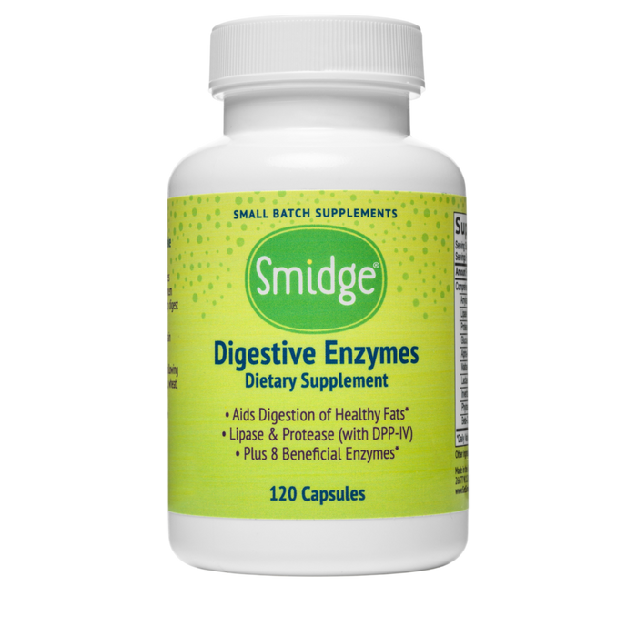 Smidge® Digestive Enzymes – 120 capsules, premium clean digestive enzyme supplement