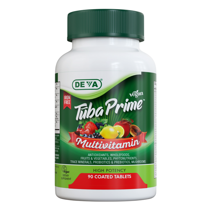 Vegan Tuba Prime Iron-Free 90 Tablets by Deva Nutrition