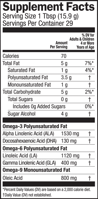 Seriously Delicious Pomegranate Blueberry Smoothie Total Omega Vegan 16 oz by Barlean's Organic Oils