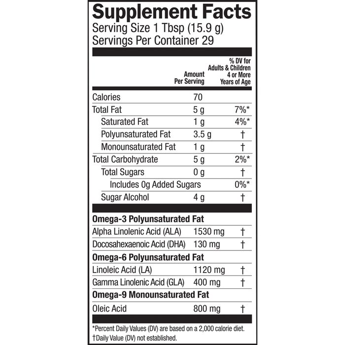 Seriously Delicious Pomegranate Blueberry Smoothie Total Omega Vegan 16 oz by Barlean's Organic Oils