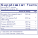 A.I. Enzymes 120 capsules Supplement Facts Label