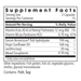 Stabilium 200 30 caps Supplement Facts Label