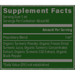Turmeric 2 fl oz Supplement Facts Label