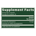 Latero-Flora 60 caps Supplement Facts Label