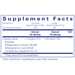 Probiotic 123 2.1 oz Supplement Facts Label