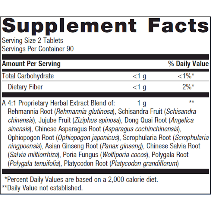 Serenagen 180 tablets Supplement Facts Label