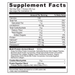 Multi Protein + Creatine 15 servings Vanilla Bean Supplement Facts Label