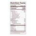 Organic Cacao Butter Wafers 8 oz Nutrition Facts Label