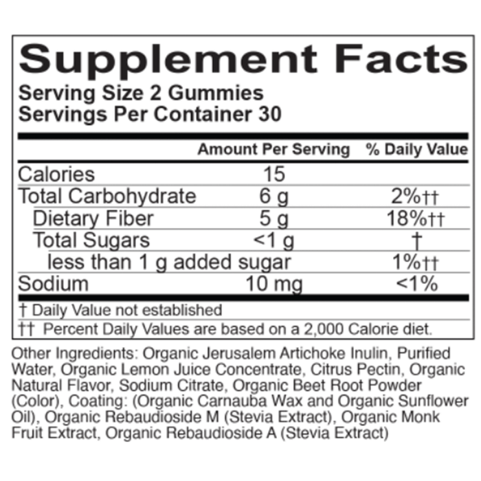 Organic-Fiber-Strawberry-60-gummies-Organic-India-suppliment-facts