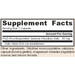 Supplement Facts label for PQQ 20 mg by Jarrow Formulas