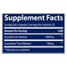 Beef Liver 180 capsules Supplement Facts Label
