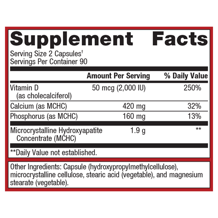 Bone Builder Plus By Metagenics label 