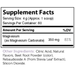 Magnesium Powder 8.5 oz Supplement Facts Label