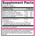 HerWellness Recharge Overnight 60 tablets Supplement Facts Label