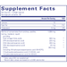 Pro-Resolve Omega 60 softgels Supplement Facts Label
