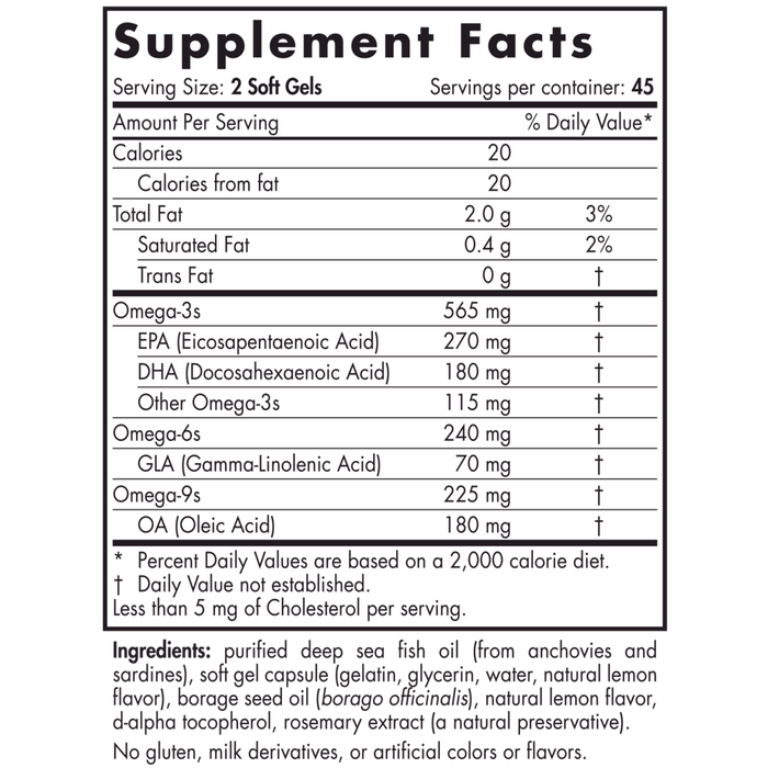 ProEFA-3.6.9 90 softgels Supplement Facts Label