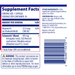 Telomere Plus 30 capsules Supplement Facts Label