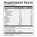 Multi Protein Plant-Based 15 servings Vanilla Supplement Facts Label