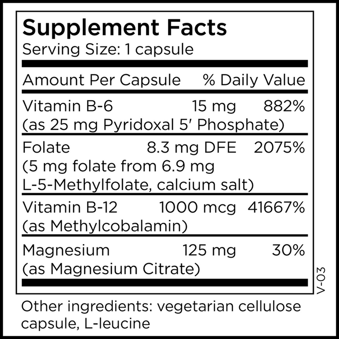L-Methylfolate 5 mg + Cofactors 30 Capsules by MethylPro
