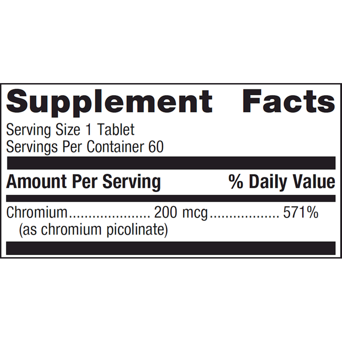 Chromium Picolinate 600 mcg 60 Tablets by Metagenics