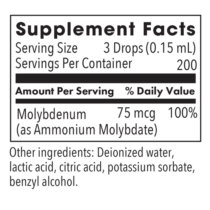 Molybdenum (Liquid) 1 fl oz by Allergy Research Group