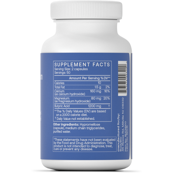 Calcium Magnesium Butyrate 100 capsules Supplement Facts