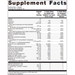 PlusOne Daily Packs 30 Packets Supplement Facts Label