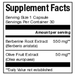 Berberine Complex 30 capsules Supplement Facts Label