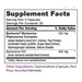 Berberine 60 capsules Supplement Facts Label