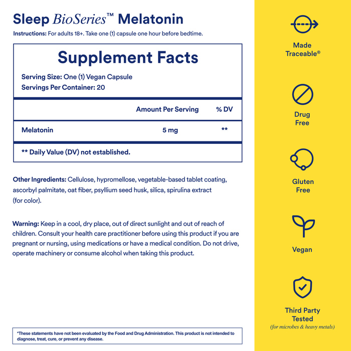 Sleep BioSeries Melatonin 20 Capsules by Ritual