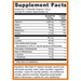 Ultra Potent-C Vitamin C Powder 122 Servings Supplement Facts Label