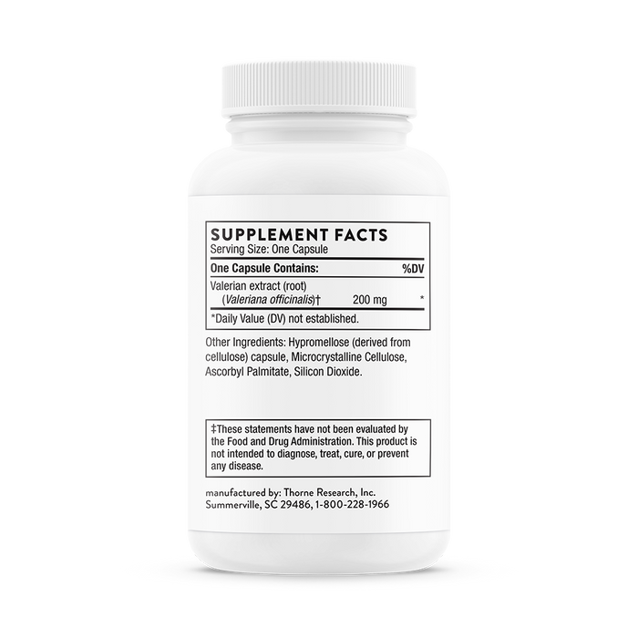 Valerian Root 30 capsules Supplement Facts