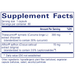 Calm Mind 60 capsules Supplement Facts Label