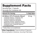 BioDophilus25 60 capsules Supplement Facts Label